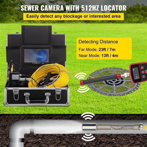 Vevor Sewer Camera With Locator 165 Cable Drain Camera W 512hz