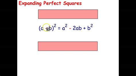 Expanding Perfect Squares Youtube
