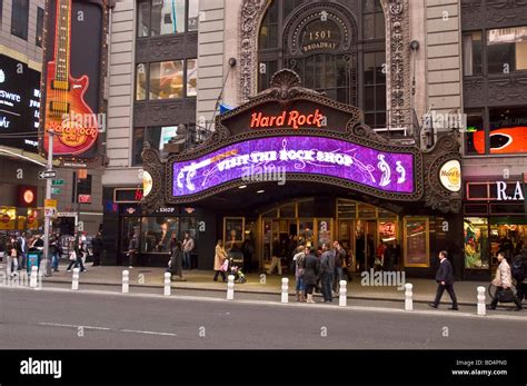Hard Rock Cafe Bar Restaurant Sur Times Square Manhattan New York