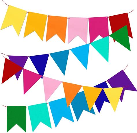 Rainbow Bunting Pennant Mermaid Banner Flag Birthday Party Decoration
