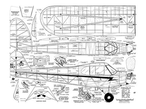 Toys And Hobbies Giant 12 Scale Piper J 3 Cub Plans Templates And