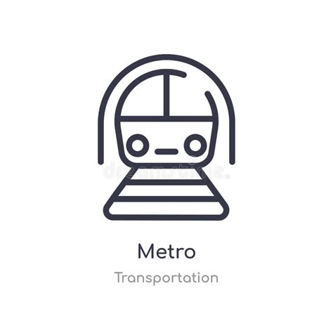 Metro Outline Icon Isolated Line Vector Illustration From