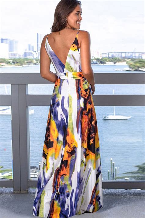 Floral Print Maxi Dress With Strap And Sleeveless Design