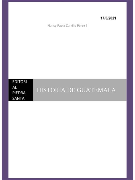 Historia De Guatemala Pdf