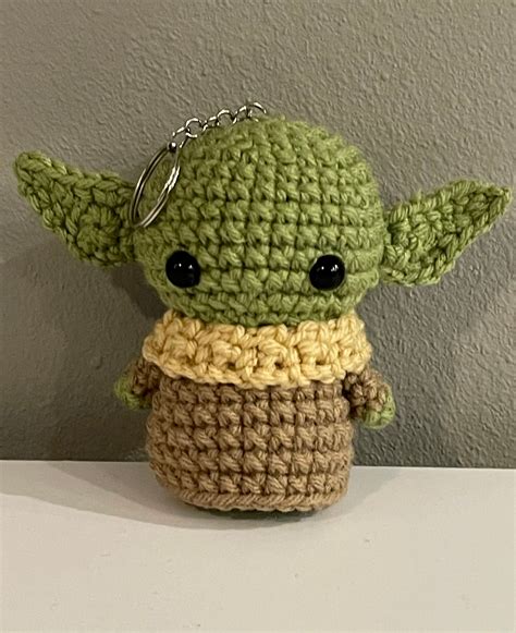 Baby Yoda Crochet Keychain Etsy