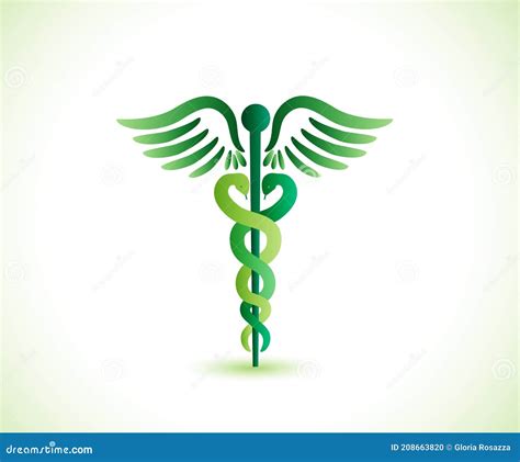 Green Caduceus Medical Symbol Stock Vector Illustration Of Concept