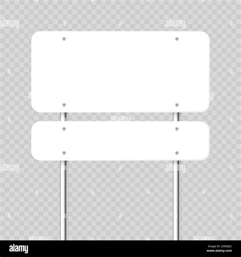 Road Traffic Sign Highway Signboard On A Chrome Metal Pole Blank