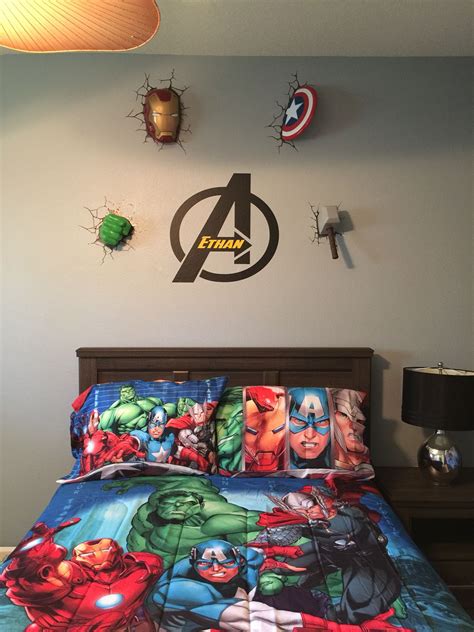 Marvel Avengers Wall Art Made Out Of 10x10 Canvases And Acrylic Paint