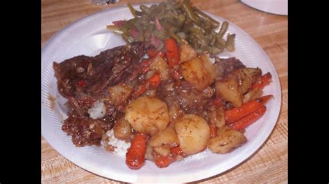 The beef chuck is baked in a foil. Quick Oven Baked Chuck Steak w Potatoes & Carrots - YouTube