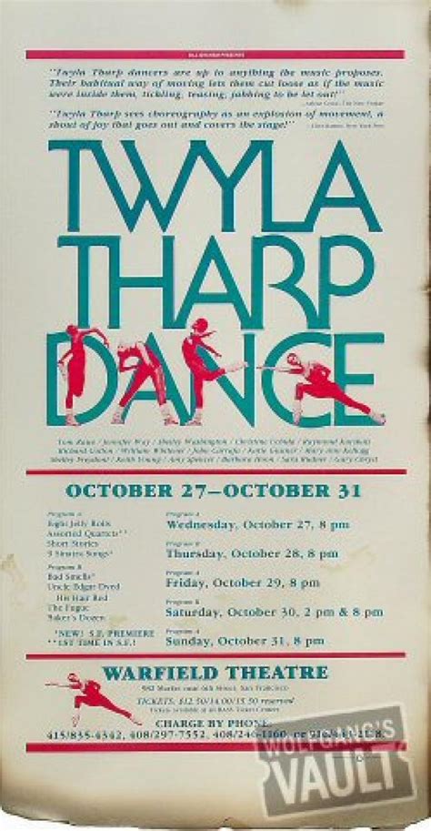 Twyla Tharp Dance Posters At Wolfgangs