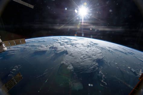 Earth And Sun From Space