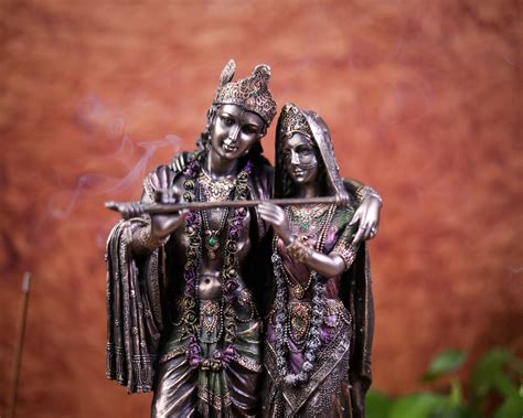 radha krishna idol 11 inch bonded bronze radha krishna statue standing krishna radha murti