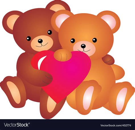 Teddy Bear With Heart Vector Royalty Free Vector Image