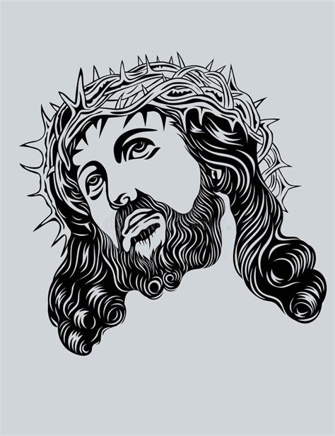 Jesus Christ Face Stock Vector Image 54963753