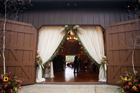 Rustic Barn Reception Venue Draped Entrance