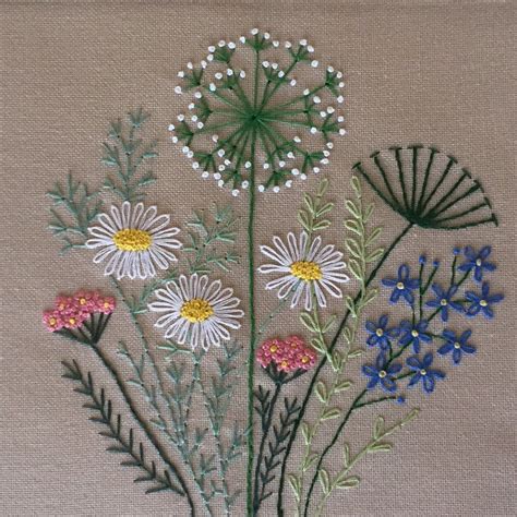 Creative Embroidery Flowers And Herbs Pattern 5 Needlepoint Etsy