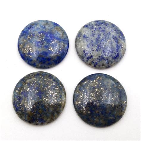 Lapis Lazuli Gemstone Round Cabochon 20x20x4 Mm Calibrated Etsy