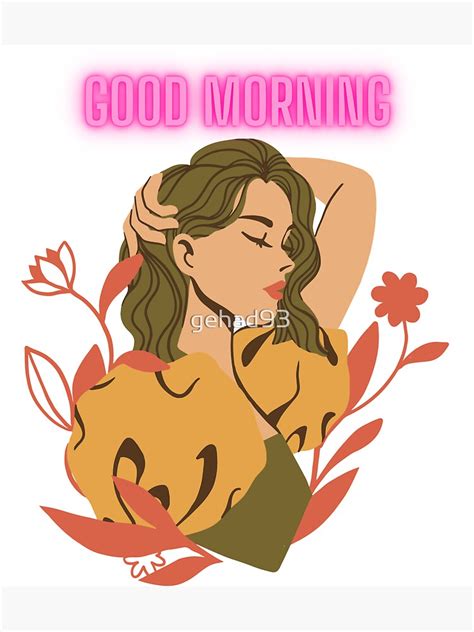 Good Morning Beautiful Lady Sticker For Sale By Gehad93 Redbubble