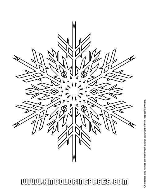 Black snowflake clipart easy snowflake coloring pages. Advanced Snowflake Design Coloring Page | Snowflake ...