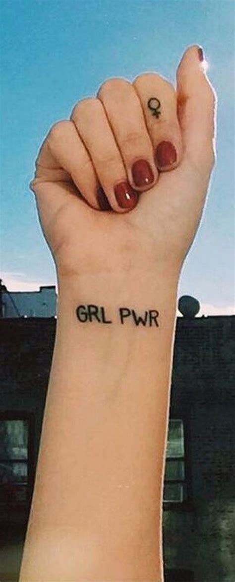 Small Wrist Tattoo Ideas For Women With Meaning Girl Power Words