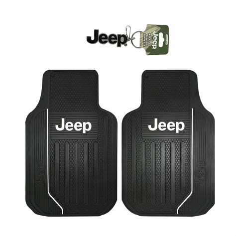 New 3pcs Jeep Elite Style Logo Car Truck Front All Weather Rubber Floor