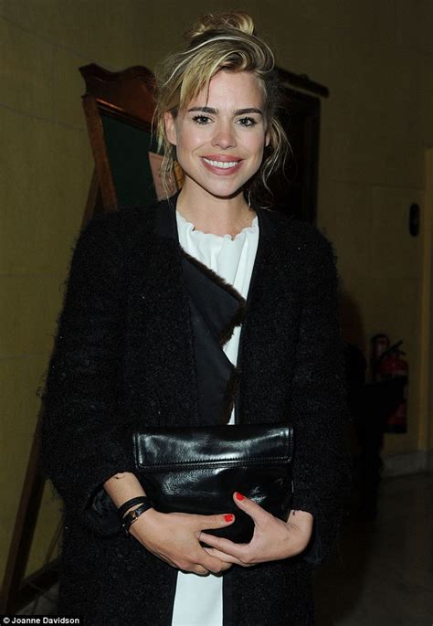 Billie Piper Gives A Lesson In How To Do A Messy Chic Updo At Press Night For The Hothouse