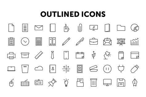 Office Icon Set 50x2 Icons Creative Daddy