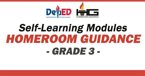 Homeroom Guidance Self Learning Modules For Grade 3 Deped Click