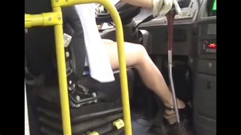 Girl Driving A Bus In Short Skirt And High Heels Youtube