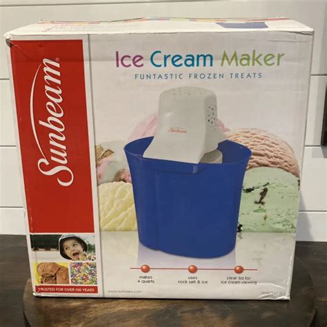Sunbeam Frsbcb40 Bls 4 Quart Ice Cream Frozen Yogurt And Treats Maker