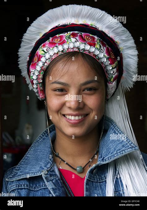 Portrait Of A Bai Girl In The Chinese Ethnic Culture Park One Of China S 56 Different Ethnic