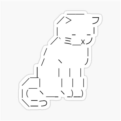 Ascii Kitten Sticker For Sale By Mothernatural Redbubble