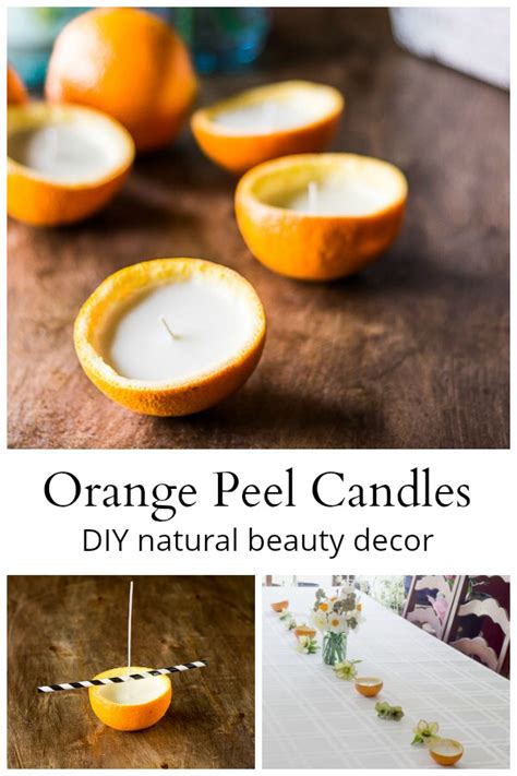 Homemade Orange Peel Candles With Essential Oils Diy Candles Orange