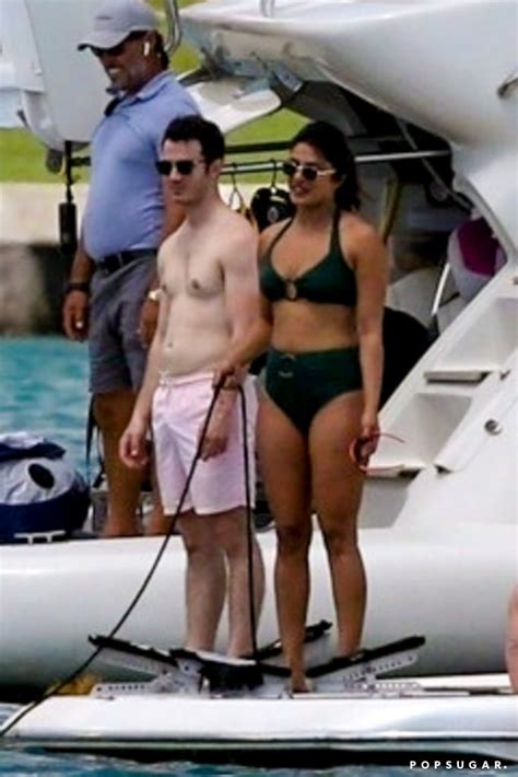 Priyanka Chopras Black Bikini With Nick Jonas In Miami Popsugar Fashion Uk Photo 6