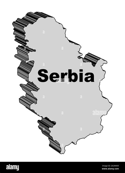 Serbia 3d Map Stock Photo Alamy
