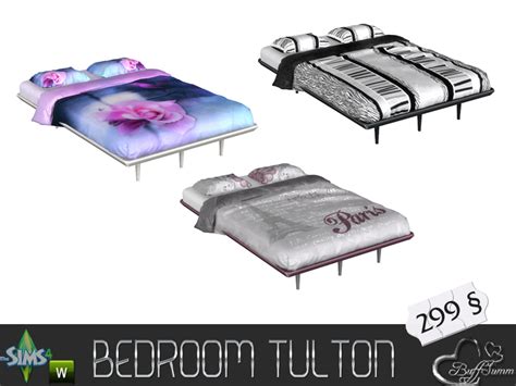 The Sims Resource Tulton Bedroom Doublebed Rc1