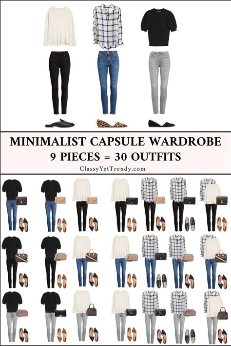 9 Pieces 30 Outfits Minimalist Capsule Wardrobe Classy Yet Trendy