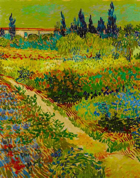 The Garden At Arles Vincent Van Gogh Reprint Poster Etsy