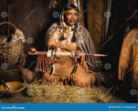 Indigenous Woman Offering Peace Pipe Stock Photos Free And Royalty Free