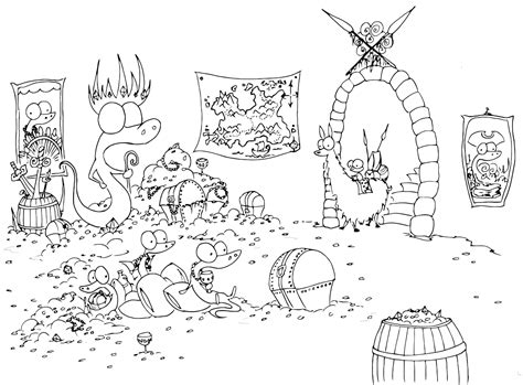 Cave Coloring Coloring Pages