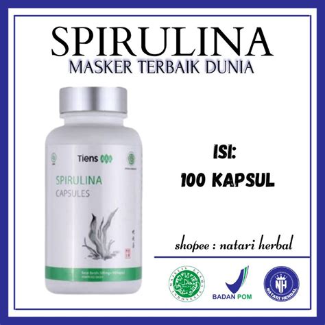 Jual Masker Spirulina Tiens Masker Spirulina Original Masker Wajah