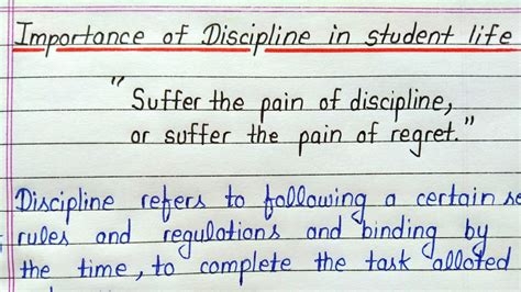 😝 Speech On Importance Of Discipline Importance Of Discipline In Our