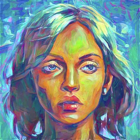 Colorful Girl Painting By Gustav Boye Pixels