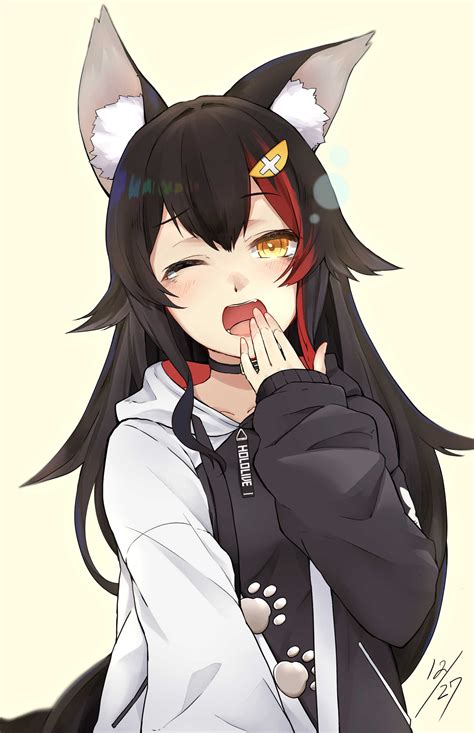 Safebooru 1girl D Absurdres Animal Ear Fluff Animal Ears Black Hair