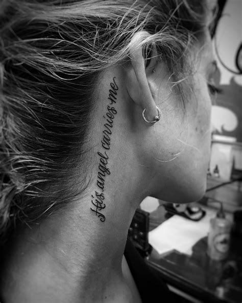 Side Neck Tattoo Lettering