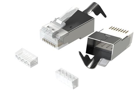 Linkup Rj45 Connectors Cat6a Ethernet Shielded Modular Plugs For