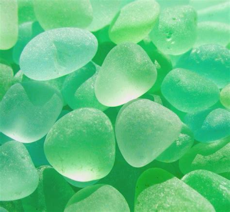 Smooth Sea Glass Collection For Decoration 💚💚 Green Aesthetic Tumblr