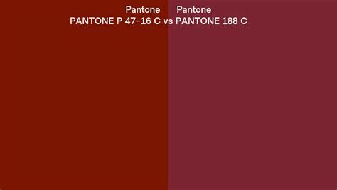 Pantone P 47 16 C Vs Pantone 188 C Side By Side Comparison