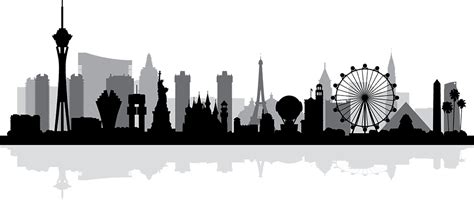 Las Vegas Skyline Silhouette Png Free Png Image