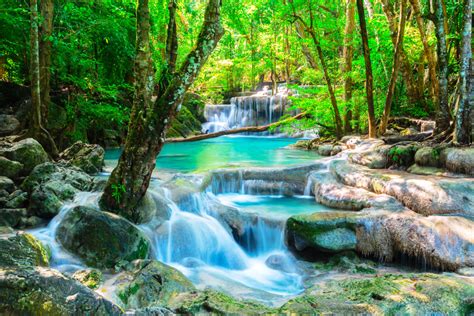 Beautiful Waterfall In Thai Jungle Jigsaw Puzzle In Waterfalls Puzzles